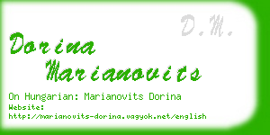 dorina marianovits business card